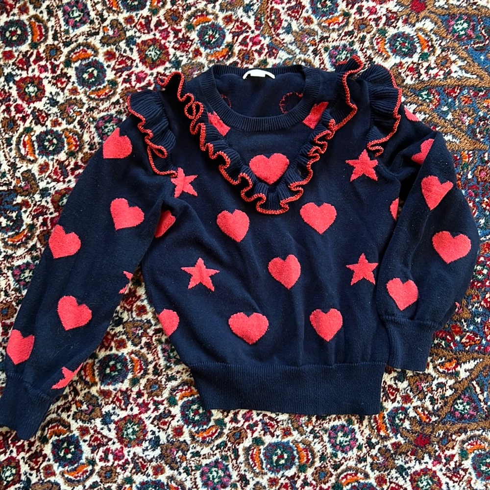 J Crew heart sweater